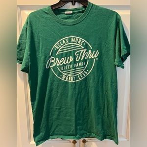 Vintage “Brew Thru” Outer Banks, NC Tee Size Medium